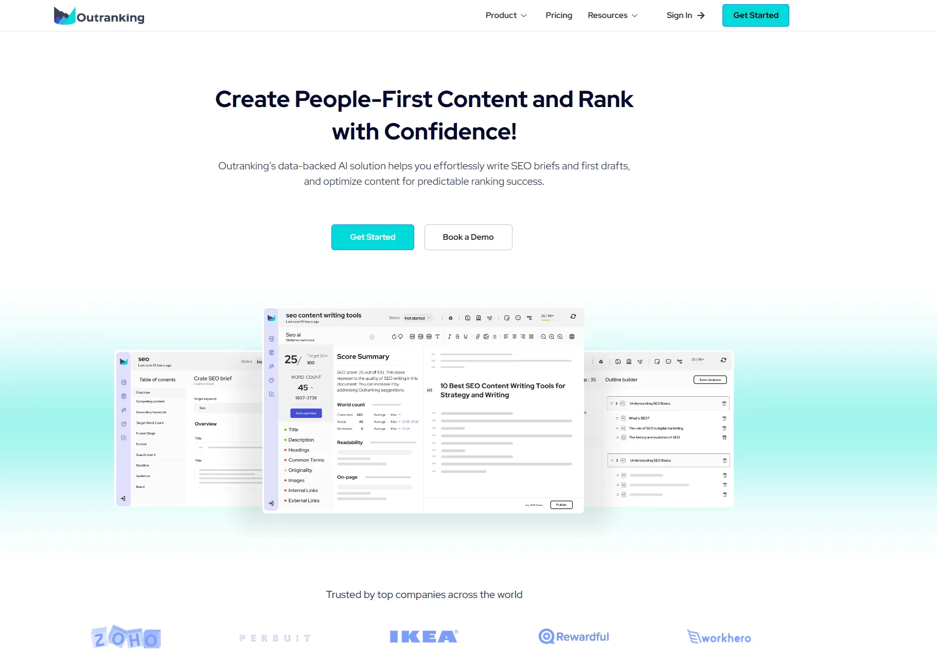 Outranking homepage